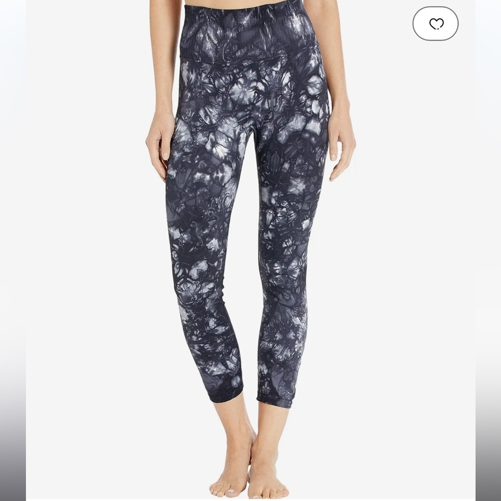Free People FP Movement Good Karma Tie-Dye Leggings Black + White M/L